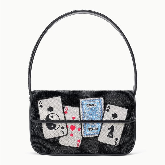 STAUD Handbags - STAUD BEADED TOMMY BAG HOUSE OF CARDS